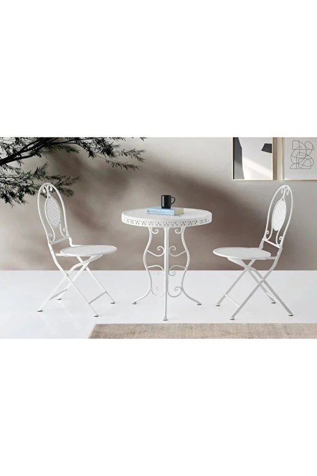 Ferforje Set Masa Sandalye Balkon Takımı Bahçe Takımı Kafe Takımı